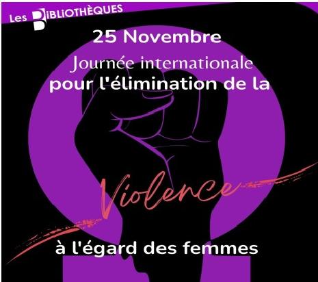 Affiche 25 novembre contre la violence à l'égard des femmes