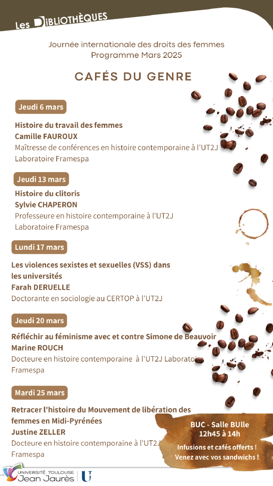 Programme des cafés débats